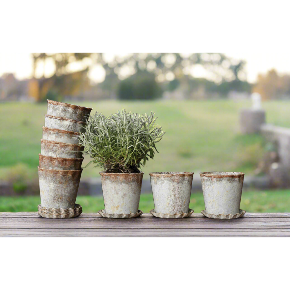 distressed plant pots Rustic Flower Pot