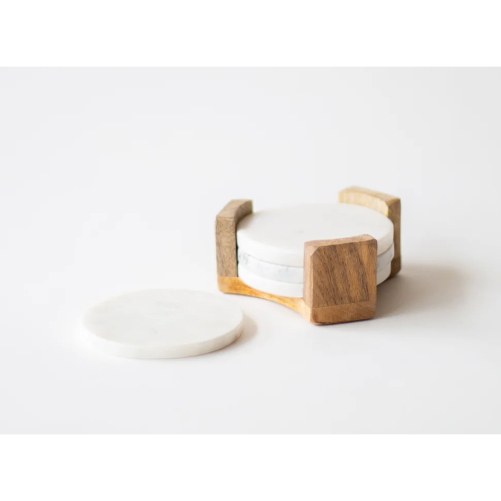 Marble Coaster w/ Holder