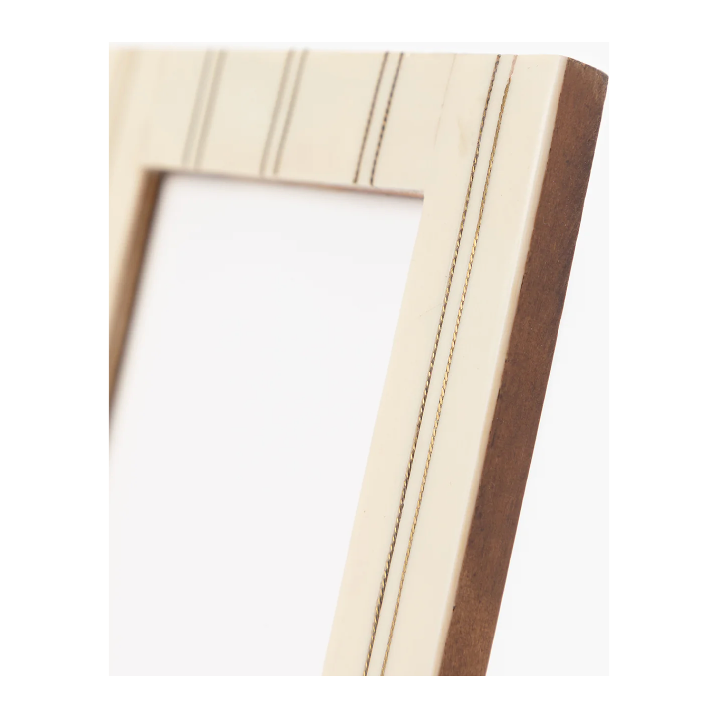 Cream Striped Photo Frame